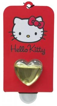 Hello Kitty Parfüm-Herz auf roter Hello-Kitty Karte mit Vanilleduft im Blister