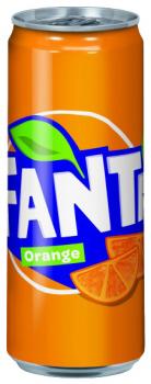 Fanta Orange 330ml (DPG Einwegpfand/Pfanddose) im 24er Tray„Keine Zugabe“