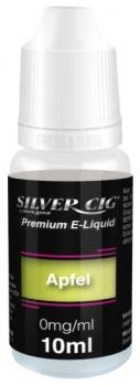 E-Liquid Silver-Cig Apfel 0mg Nikotin 10ml im 5er Dsp.(DPT2 Konform EU Herstellu