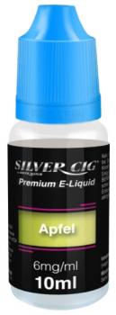 E-Liquid Silver-Cig Apfel 6mg Nikotin 10ml im 5er Dsp.(DPT2 Konform EU Herstellu