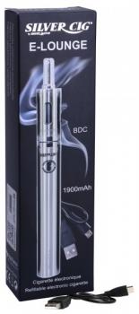 E-Zigarette E-LOUNGE Silver-Cig  Grey/Chrom 19000mAh 9 Watt 1,5 Ohm+USB Kabel ei