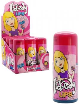 Lickedy Lips, Blue Zungen-Roller, färbt die Zunge,Deo Roller 60ml im 12er T-Dsp