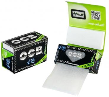 OCB Premium Slim Rolls + Filter - Zigarettenpapier auf der Rolle, extra dünnes u