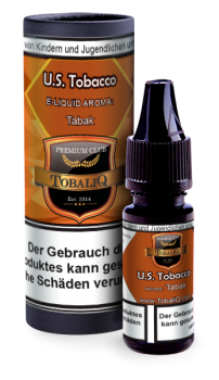"E-Liquid Tobaliq 0mg Nikotin ""U.S. Tobacco"" Tabak 10ml im 10er Dsp.(DPT2 Konf