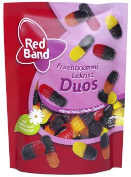 Red Band Fruchtgummi Lakritz Duos Stäbchen aus Fruchtgummi und Lakritz, 3-fach s