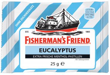 Fishermans Friend Eucalyptus ohne Zucker 25g im 24er Dsp.