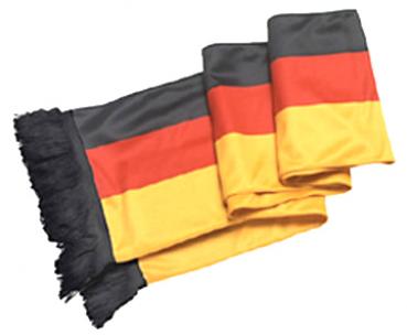 Deutschland Schal mit Fransen 150cm Polybag mit Headkarte