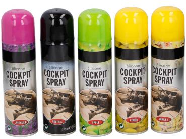 Cockpit Spray DUNLOP  5-Duft sorten Vanille,Leman,Neutral,Apple,Lavendel 220ml i