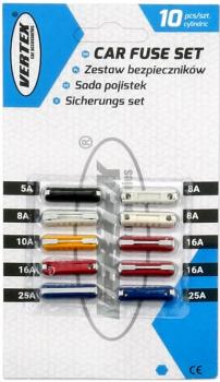 KFZ-Sicherungen Zyliner-Porzellan 10er BK 5 - 25 Ampere