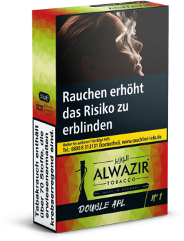 Alwazir® DOUBLE APL No 1 The Classic 50g - eine Mischung aus roten und grünen Äp