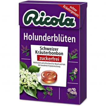 Ricola Holunderblüten-Extrakt Zuckerfreie Schweizer Kräuterbonbons 50g im 20er T