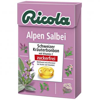 Ricola Kräuterbonbons mit Salbei-Geschmack Zuckerfreie Schweizer Kräuterbonbons