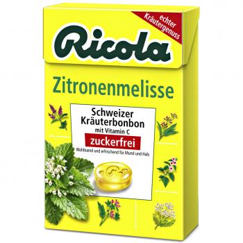 Ricola Zitronenmelissen-Geschmack Zuckerfreie Schweizer Kräuterbonbons und Vitam