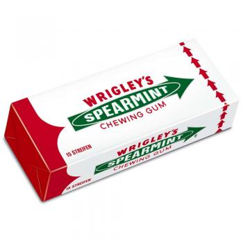 Wrigley's Spearmint 15xKaugummi Streifen Minzgeschmack 8er T-Dsp.
96657;