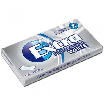 Wrigley´s Extra Professional White Zahnpflegekaugummi ohne Zucker, mit Kariessch