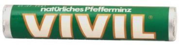 Vivil Pfefferminz Bonbons ohne zucker (grün) Rolle 28g im 30er T-Dsp.