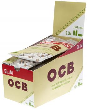 OCB Slim Filter Ø 6mm Organic mit entnahmelochung(Braun)120Filter 10er T-Dsp