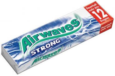 Wrigley´s Airwaves(Blau Weiss)Strong höherer Menthol-Gehalt 12 Dragees 30er T-Ds