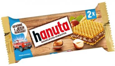 Hanuta 2er Haselnuss-Schnitten mit knusprigen Waffeln 18er a44g(Ferrero)