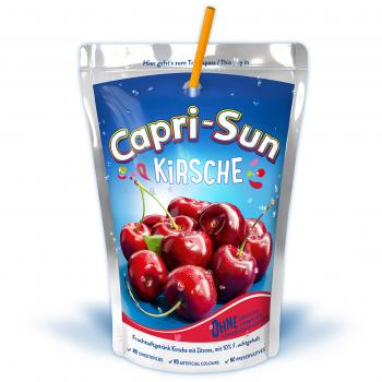 Capri Sun Kirsch Trinkpacks 200ml mit Kirschsaft-Erfrischungsgetränk mit 10% Fru