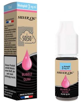 E-Liquid Silver-Cig Bubble Gum 3mg Nikotin 10ml im 5er Dsp.(DPT2 Konform EU Hers
