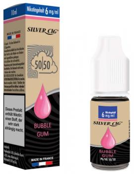 E-Liquid Silver-Cig Bubble Gum 6mg Nikotin 10ml im 5er Dsp.(DPT2 Konform EU Hers