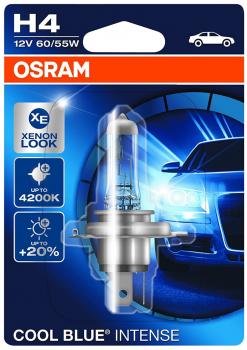 Osram H4 12V - Cool Blue INTENSE Halogen-Scheinwerferlampe Sockel 60/55W P43t 1e