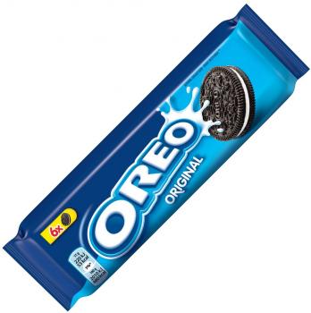 Oreo Original Single 6 Doppelkekse aus Kakao-Gebäck mit Vanille-Creme-Füllung im