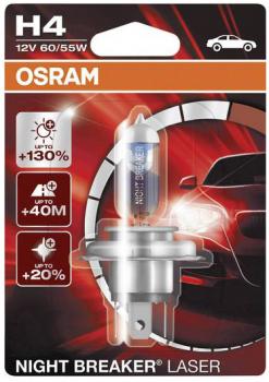 Osram H4 12V - Night Breaker LASER +130% 60/55W P43t 1er Blister