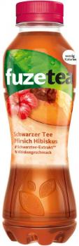 Fuzetea Schwarzer Tee Pfirsich Hibiskus 400ml (DPG Einwegpfand/Pfanddose) im 12e