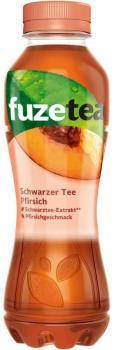 Fuzetea Schwarzer Tee Pfirsich 400ml (DPG Einwegpfand/Pfanddose) im 12er