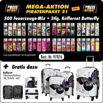 Piraten Aktions Paket XL 51 - mit 500 Motiv Fzg. Mix + Gratis Polycarbonat-Koffe