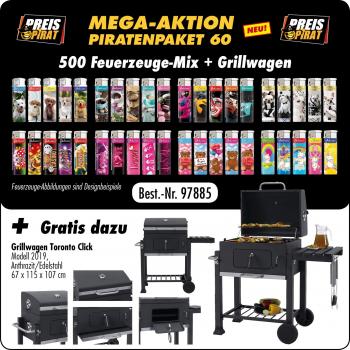 Piraten Aktions Paket XL 59 - mit 500 Motiv Fzg. Mix + Gratis Grillwagen Toronto