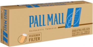 Pall Mall Authentic BLUE Xtra  Zigaretten Hülsen 200er