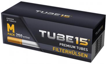 Zigaretten Hülsen Tube15  250er 15mm Filterlänge Extrem reißfest (3-fache Wicklu