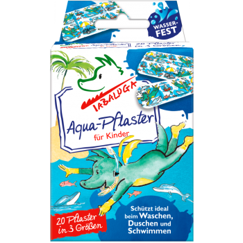 TABALUGA Kinderpflaster Aqua 20 Strips in 3 verschiedenen Größen im 8er T-Dsp.