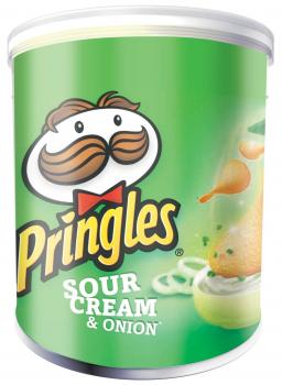 Pringles Sour Cream & Onion Stapelchips mit Sauerrahm- und Zwiebelgeschmack 40g