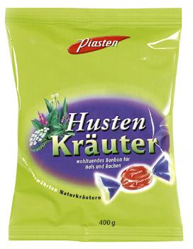 Piasten Husten Kräuter Einzeln gewickelte Kräuter-Hartkaramellen 400g Beutel