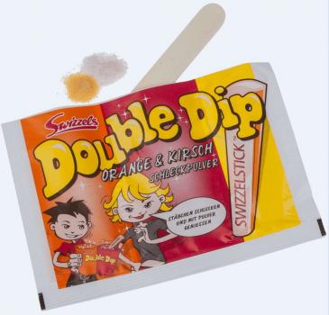 Swizzels Double Dip Schleckpulver Brausepulver Orangen 24er T-Dsp.