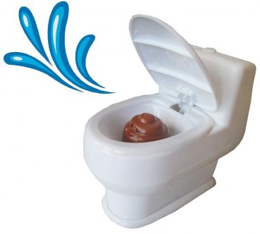 Scherz WC Toilette Spritzt beim öffnen des Klodeckels Wasser 10x6x9,5cm im 12er