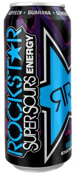 Rockstar Supersours Energy Blue Raspberry 500ml Koffein&Taurin mit Himbeergeschm