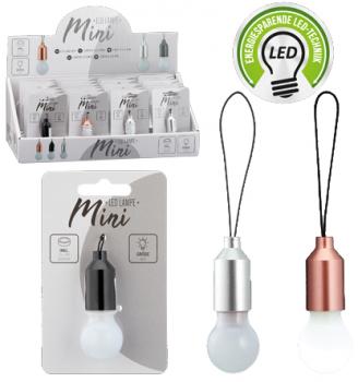 LED Lampe, Mini weiße LED, mit Aufhängeschlaufe 3/f, ca. 6cm einzelkarte 24er T-