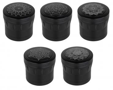 Grinder Metall Black Desing 43mm 4tlg. im 12er T-Dsp.