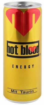 Hot Blood Energy Drink Classic mit Taurin 250ml (DPG Einwegpfand/Pfanddose) im 2