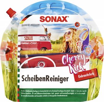 SONAX CHERRY KICK ScheibenReiniger Sommer gebrauchsfertig 3 Liter Standbodenbeut