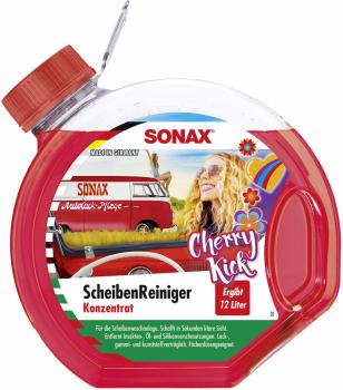 SONAX CHERRY KICK ScheibenReiniger Konzentrat Sommer mit 3L PET-Rund Flasche