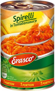 Erasco Spirelli in Tomatensauce 1 Portion 400g Dose