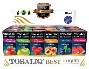 E-Liquid Tobaliq MiX 1 10ml 6/s Strawberry, Apple & Pear, Rasberry, Peach, Water
