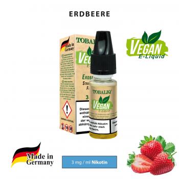 VEGAN E-Liquid Erdbeere 3mg Nikotin Tobaliq 10ml 100% NATUR ab 15st. im 15erT-Ds