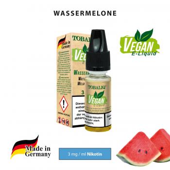 VEGAN E-Liquid Wassermelone 3mg Nikotin Tobaliq 10ml 100% NATUR ab 15st. im 15er